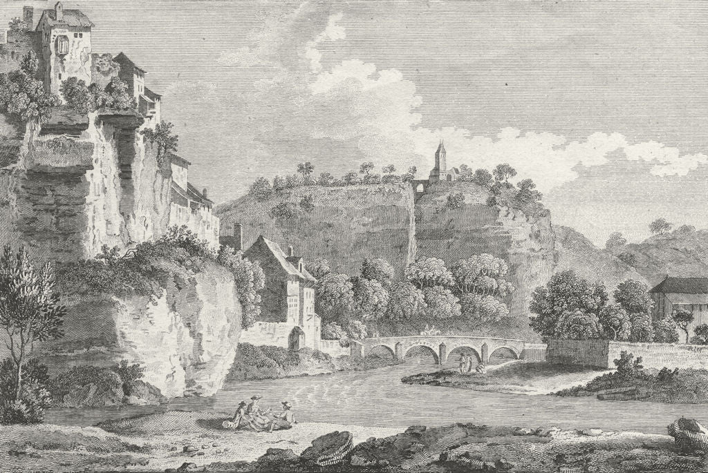 SWITZERLAND. Friburg in. Swiss FRIBORG. Sparrow 1810 old antique print picture